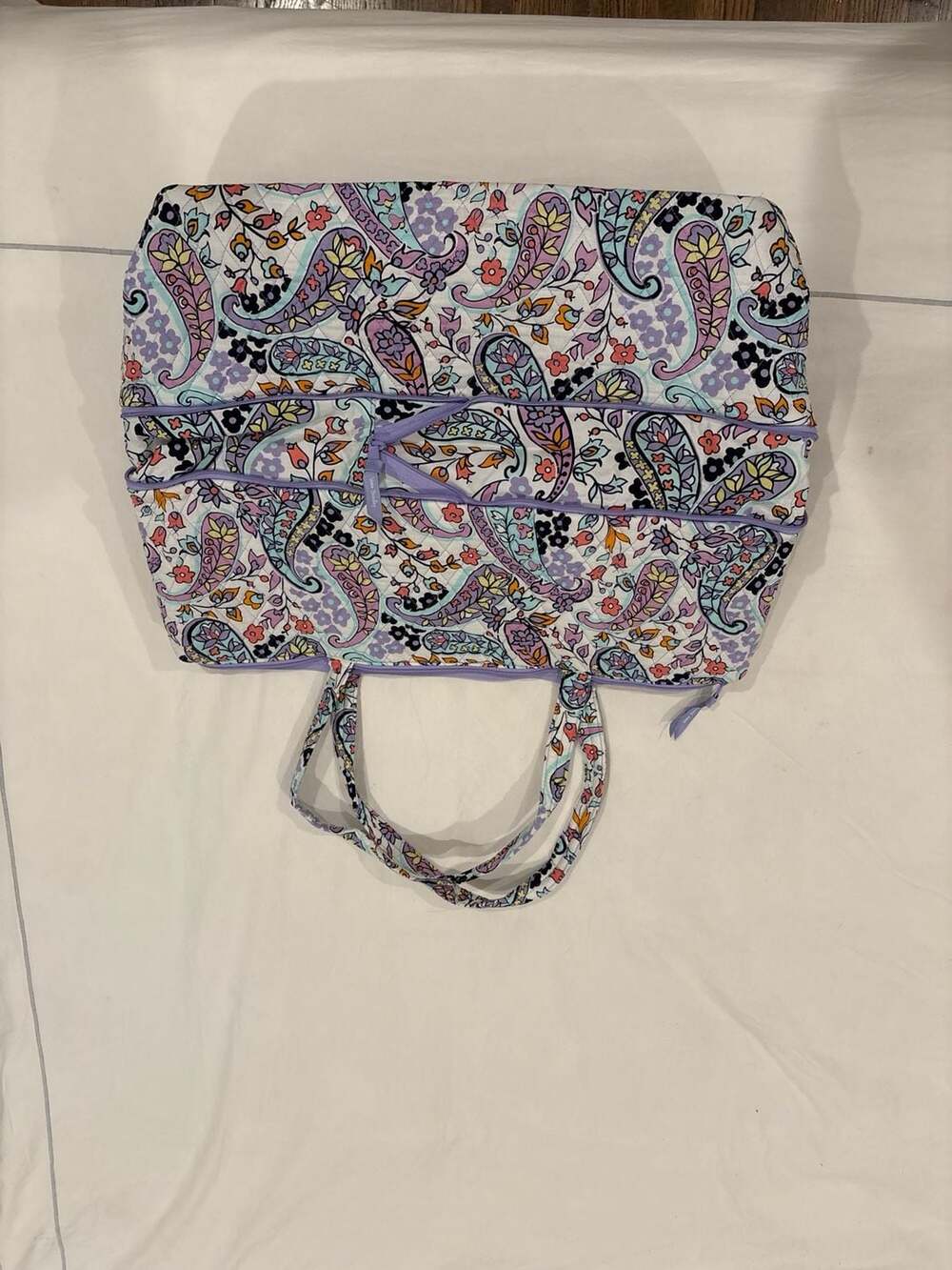 Vera Bradley Maddalena Paisley Large Expandable Travel Tote Bag NWOT - Picture 6 of 9